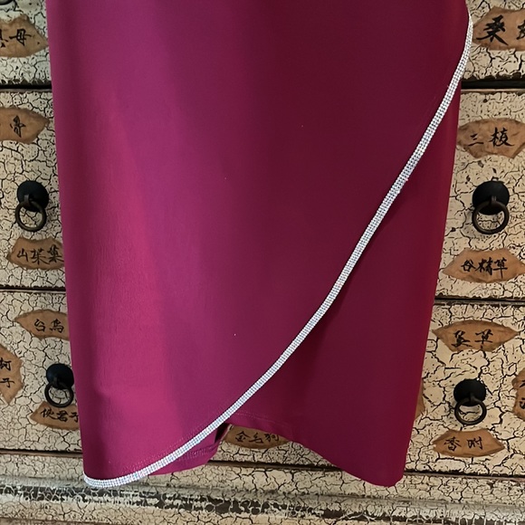 BCX Juniors' Embellished-Faux-Wrap Front Dress - Picture 5 of 11